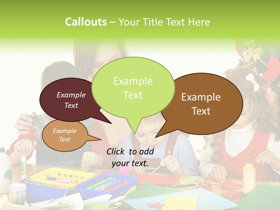 Glue Greeting Card Season PowerPoint Template