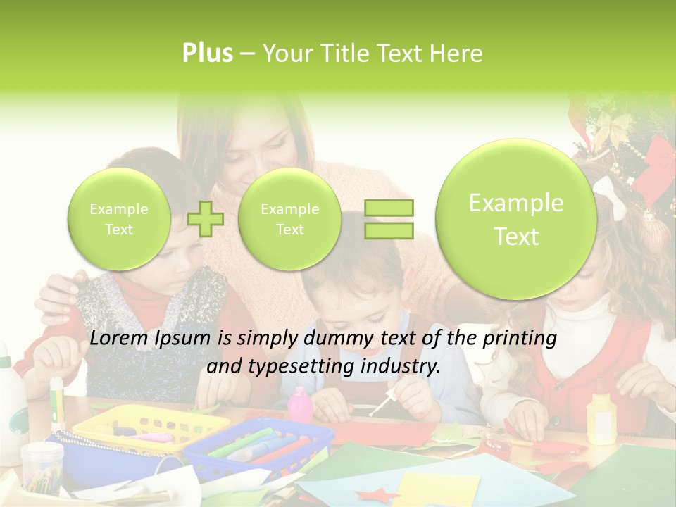 Glue Greeting Card Season PowerPoint Template