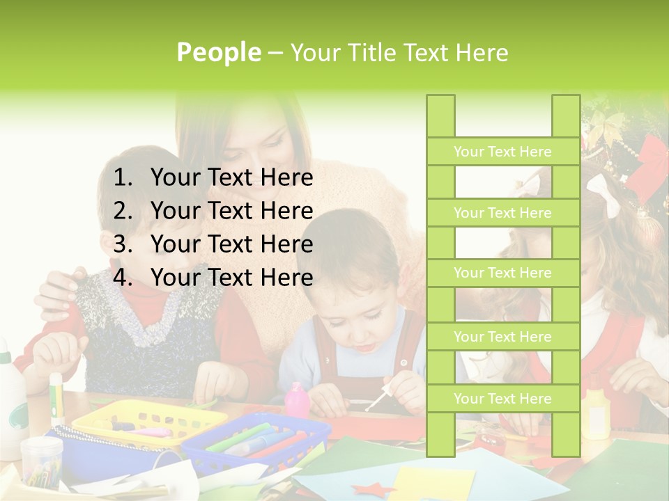 Glue Greeting Card Season PowerPoint Template