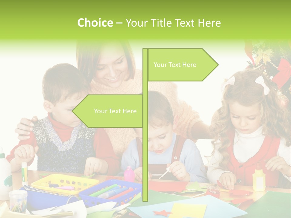 Glue Greeting Card Season PowerPoint Template