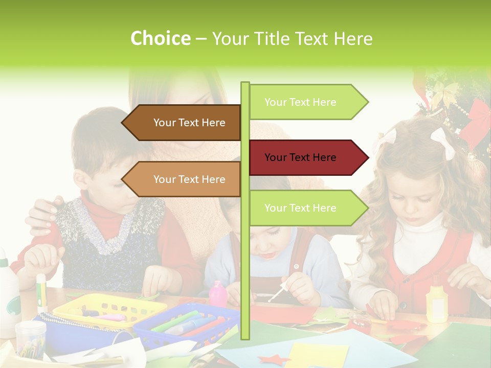 Glue Greeting Card Season PowerPoint Template