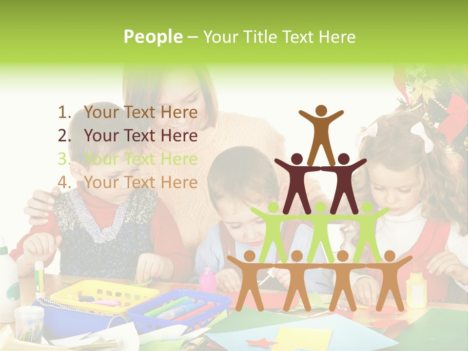 Glue Greeting Card Season PowerPoint Template