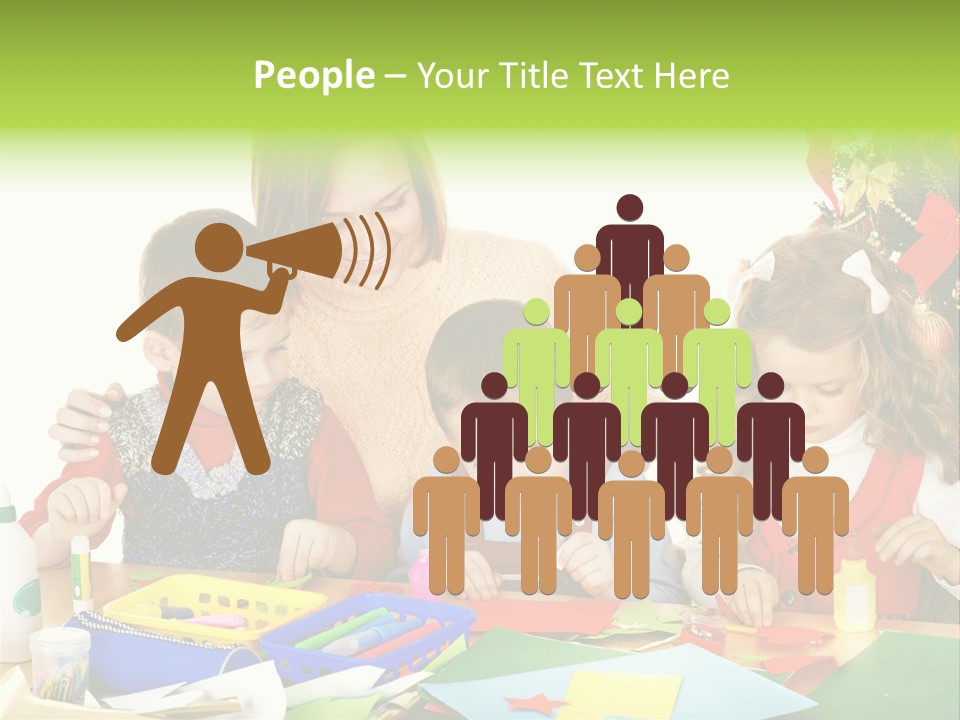 Glue Greeting Card Season PowerPoint Template