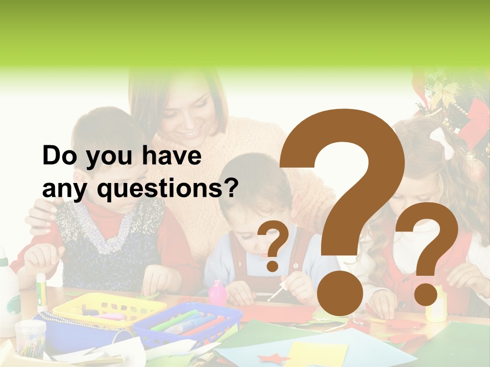 Glue Greeting Card Season PowerPoint Template