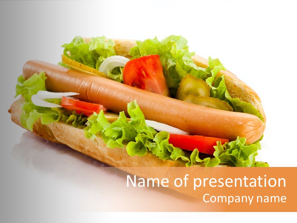 Sandwich Cucumbers Hot Dog PowerPoint Template