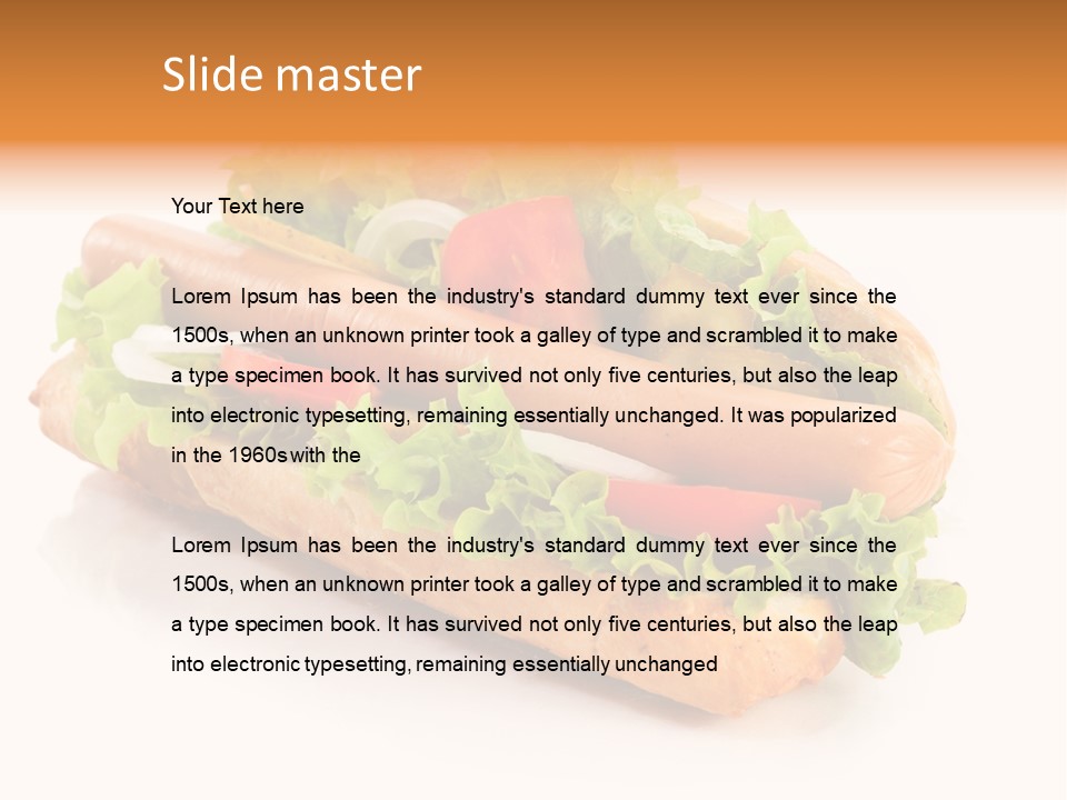 Sandwich Cucumbers Hot Dog PowerPoint Template