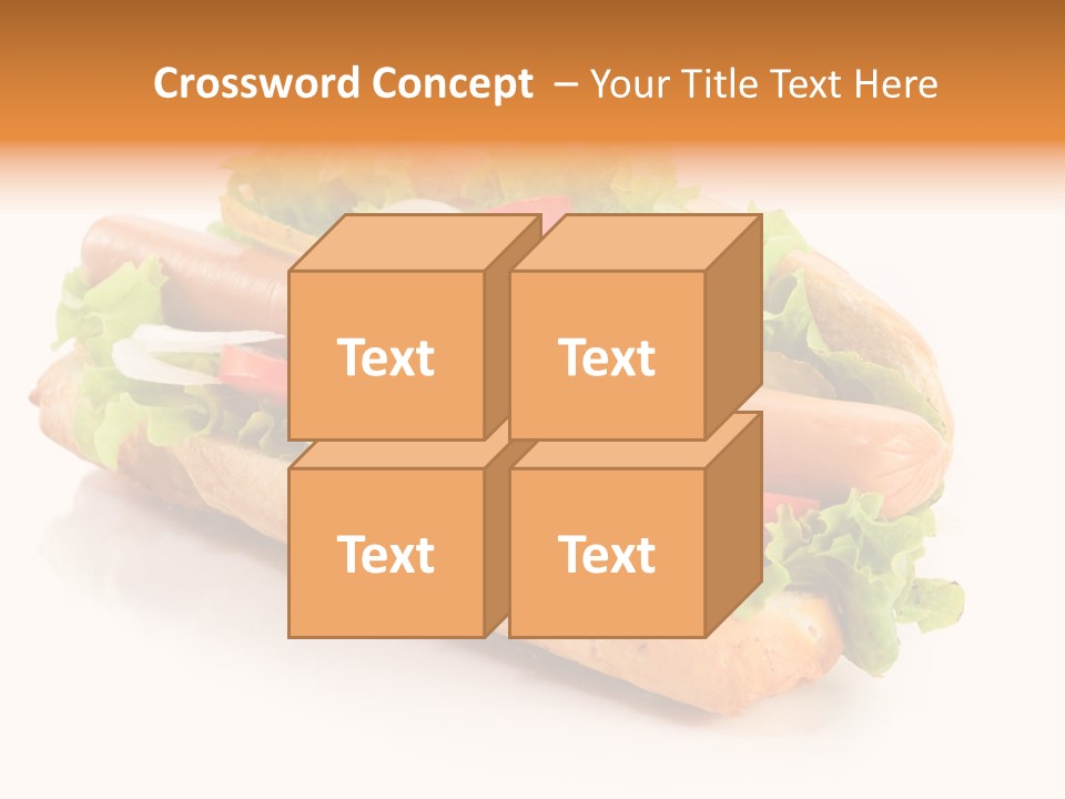 Sandwich Cucumbers Hot Dog PowerPoint Template