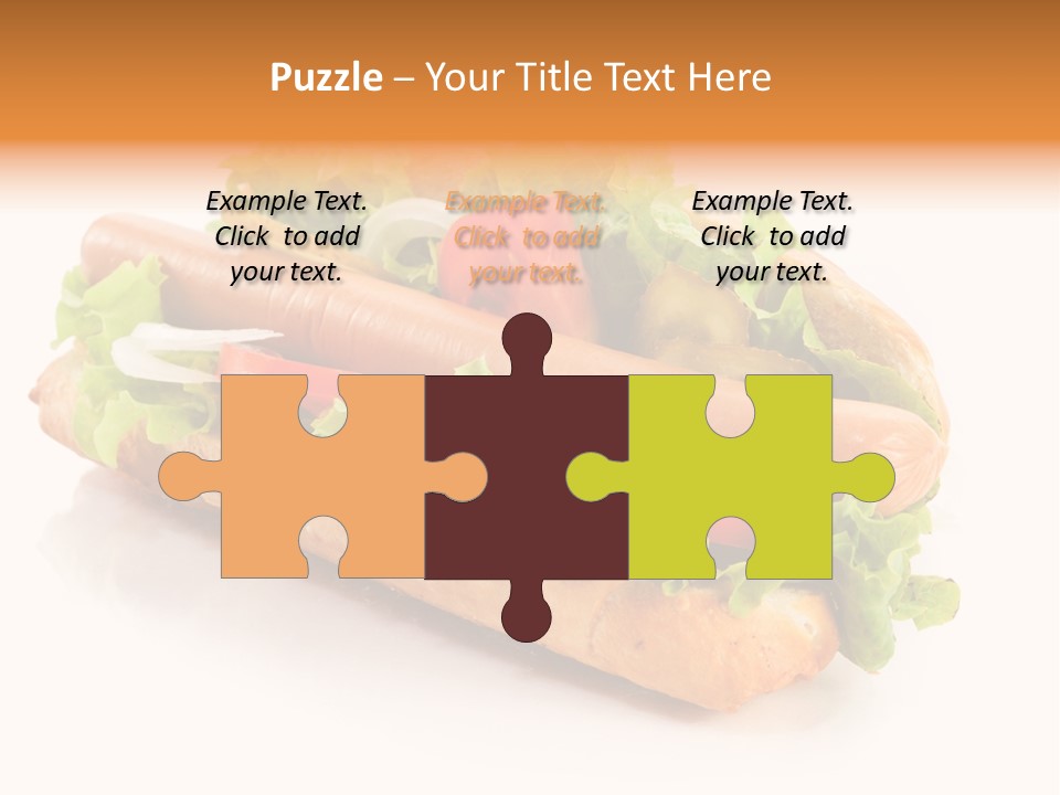 Sandwich Cucumbers Hot Dog PowerPoint Template