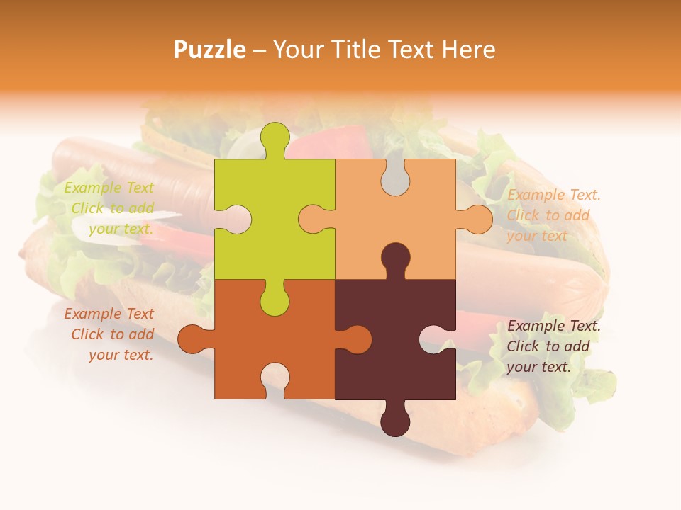 Sandwich Cucumbers Hot Dog PowerPoint Template