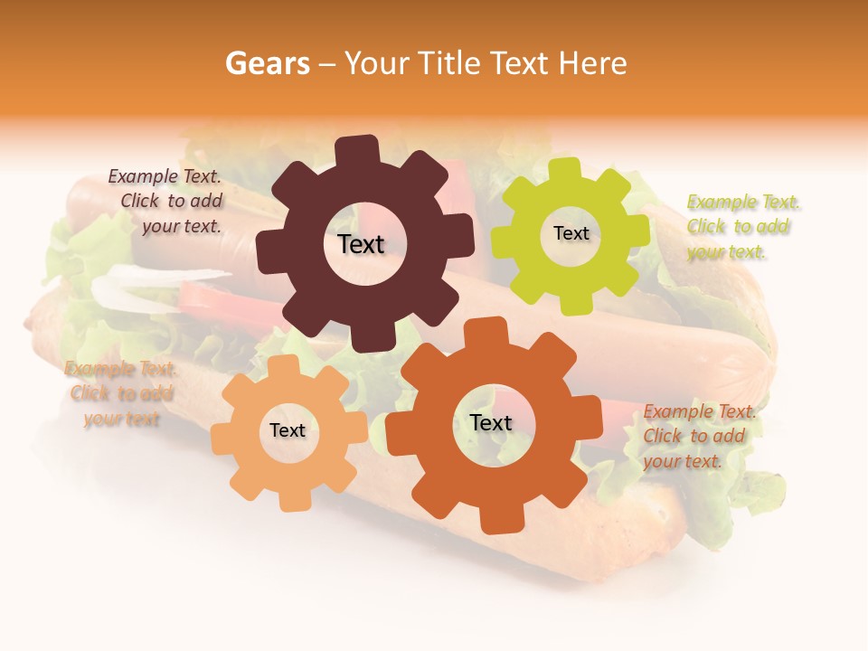 Sandwich Cucumbers Hot Dog PowerPoint Template