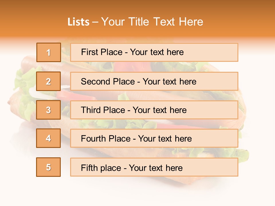 Sandwich Cucumbers Hot Dog PowerPoint Template