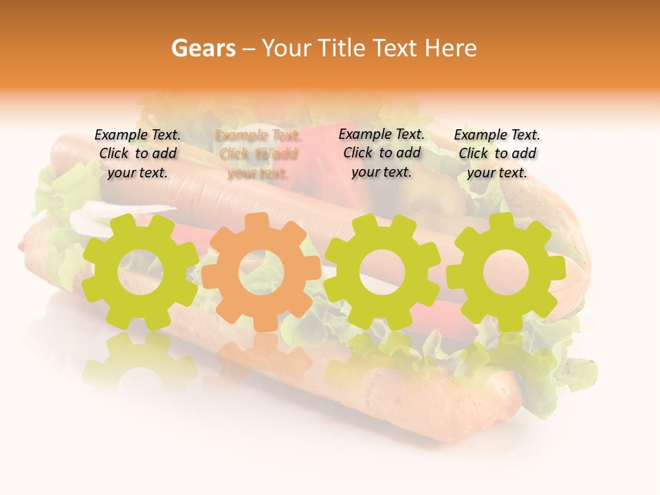 Sandwich Cucumbers Hot Dog PowerPoint Template