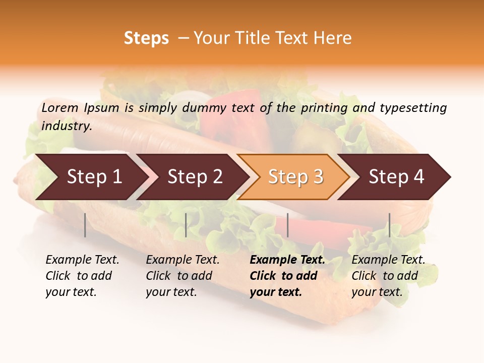 Sandwich Cucumbers Hot Dog PowerPoint Template
