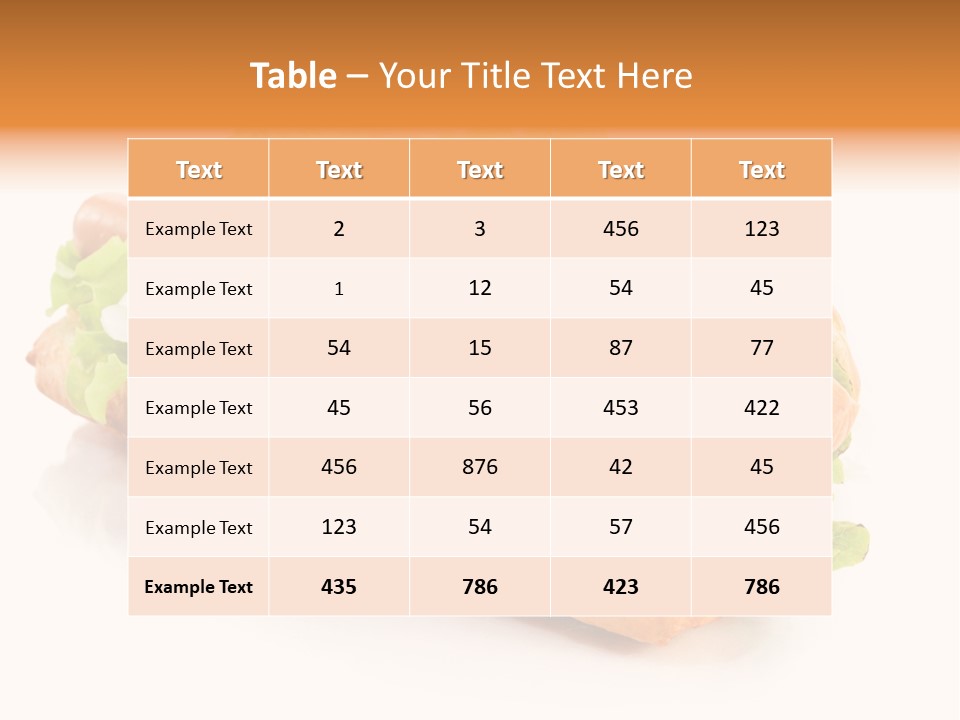 Sandwich Cucumbers Hot Dog PowerPoint Template