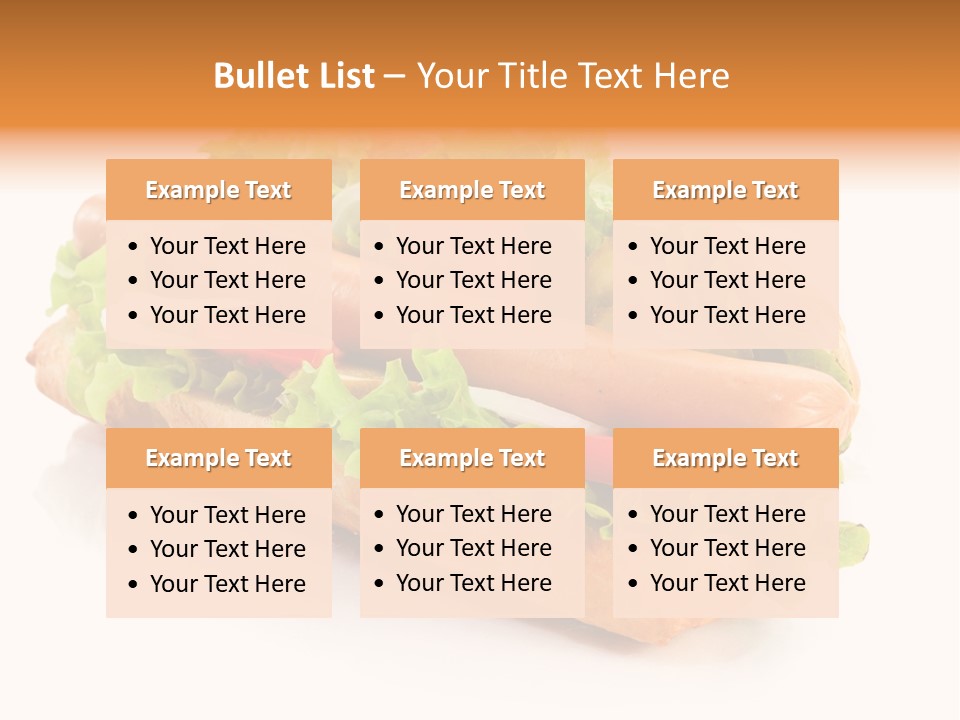 Sandwich Cucumbers Hot Dog PowerPoint Template