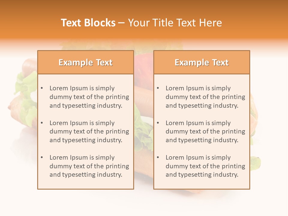 Sandwich Cucumbers Hot Dog PowerPoint Template