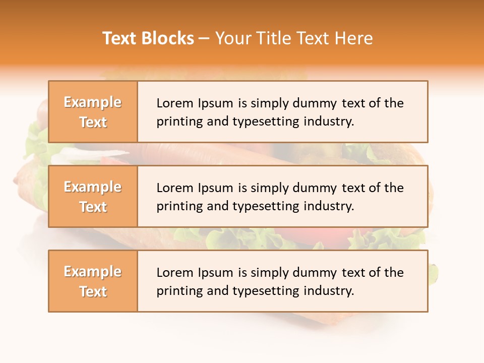 Sandwich Cucumbers Hot Dog PowerPoint Template