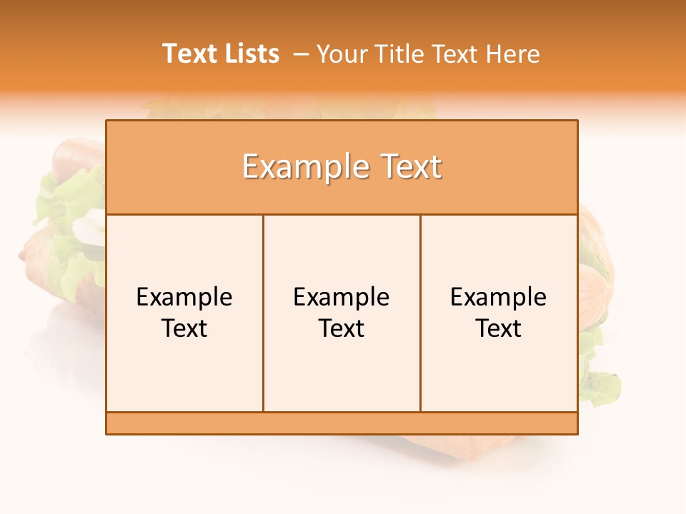 Sandwich Cucumbers Hot Dog PowerPoint Template