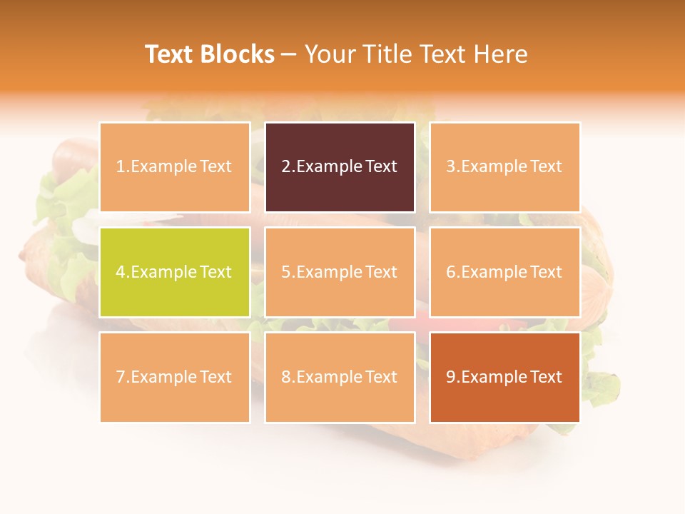 Sandwich Cucumbers Hot Dog PowerPoint Template