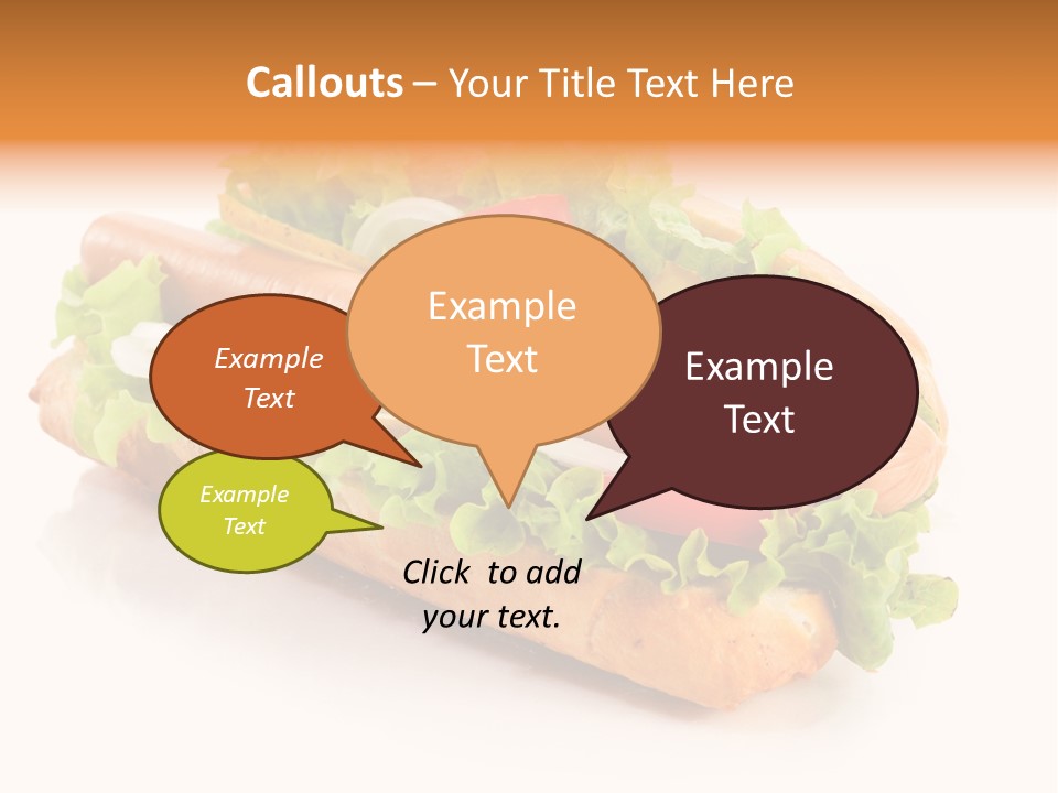 Sandwich Cucumbers Hot Dog PowerPoint Template