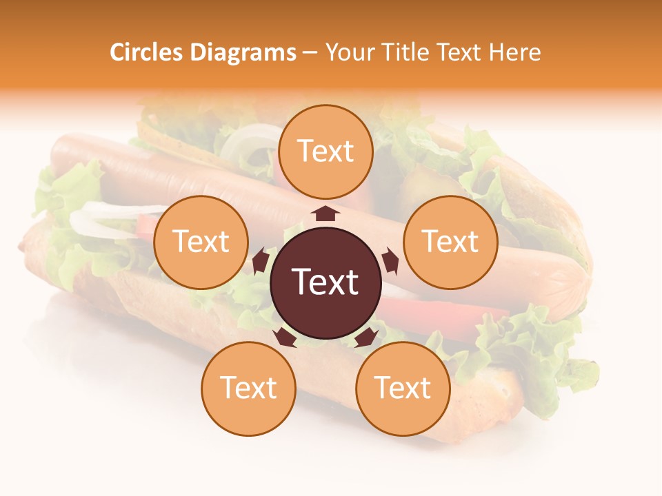 Sandwich Cucumbers Hot Dog PowerPoint Template