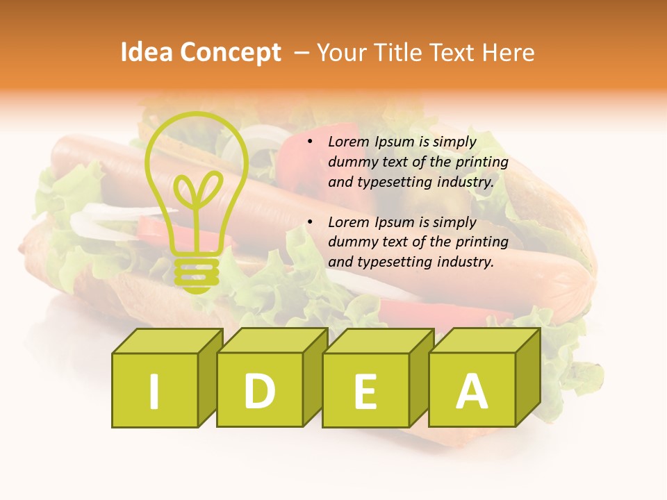 Sandwich Cucumbers Hot Dog PowerPoint Template