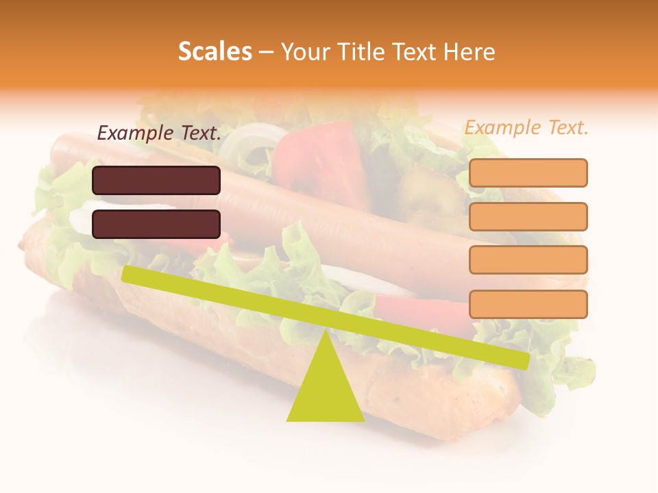 Sandwich Cucumbers Hot Dog PowerPoint Template