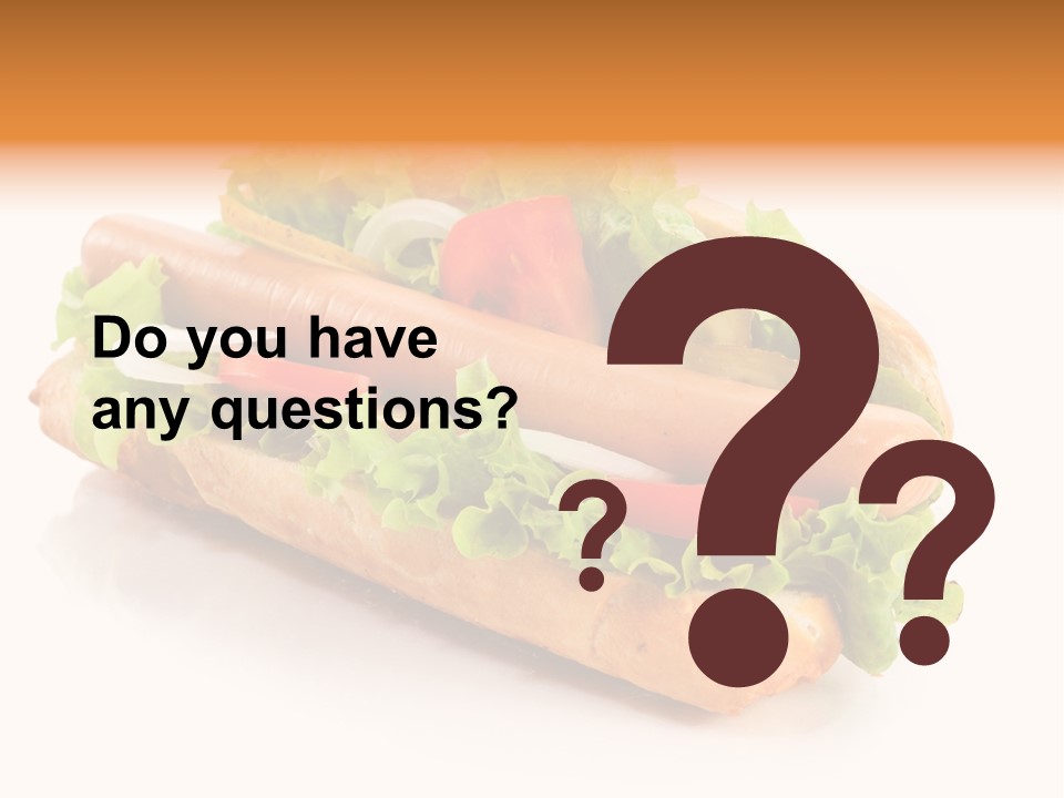 Sandwich Cucumbers Hot Dog PowerPoint Template