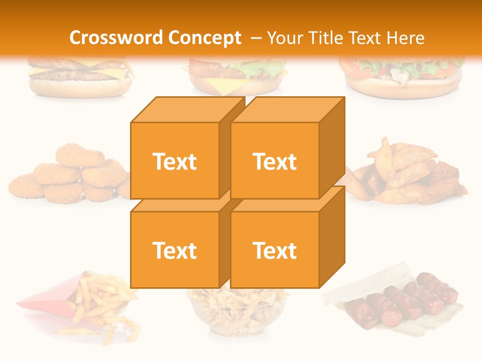 Huge Pizza Fried PowerPoint Template