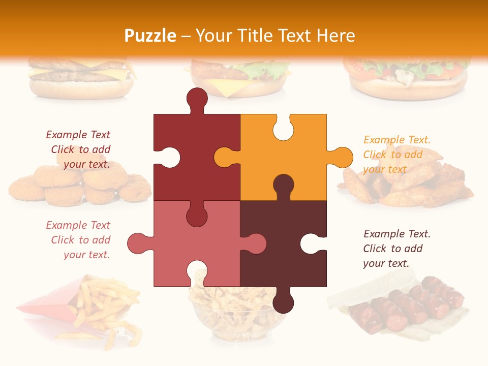 Huge Pizza Fried PowerPoint Template