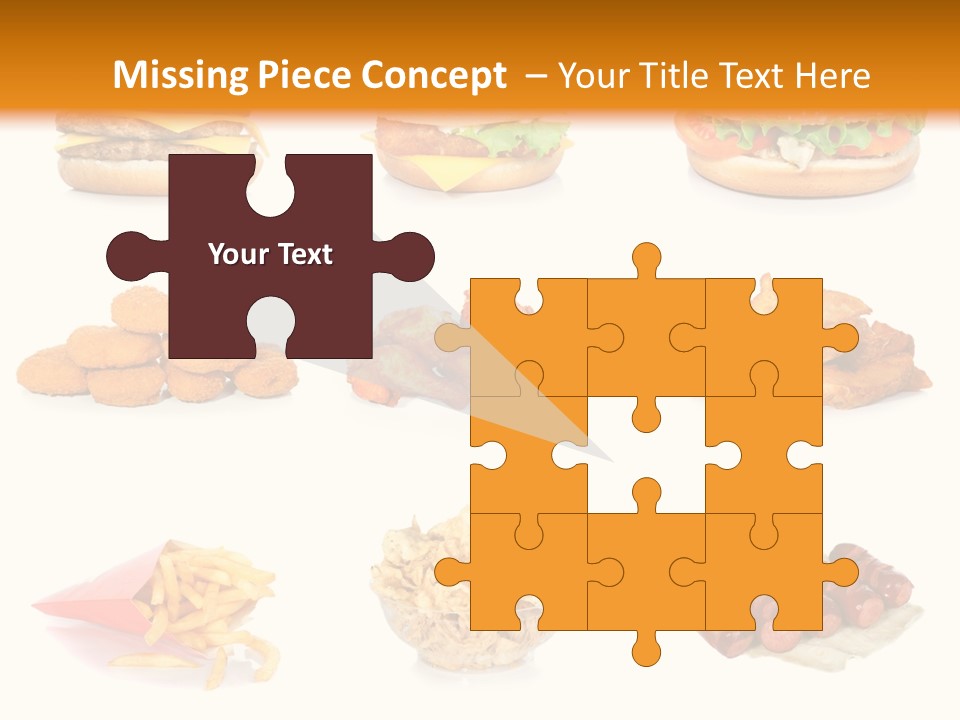 Huge Pizza Fried PowerPoint Template