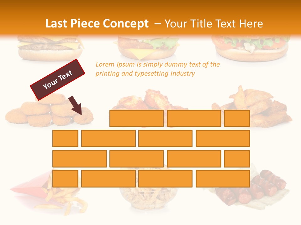 Huge Pizza Fried PowerPoint Template