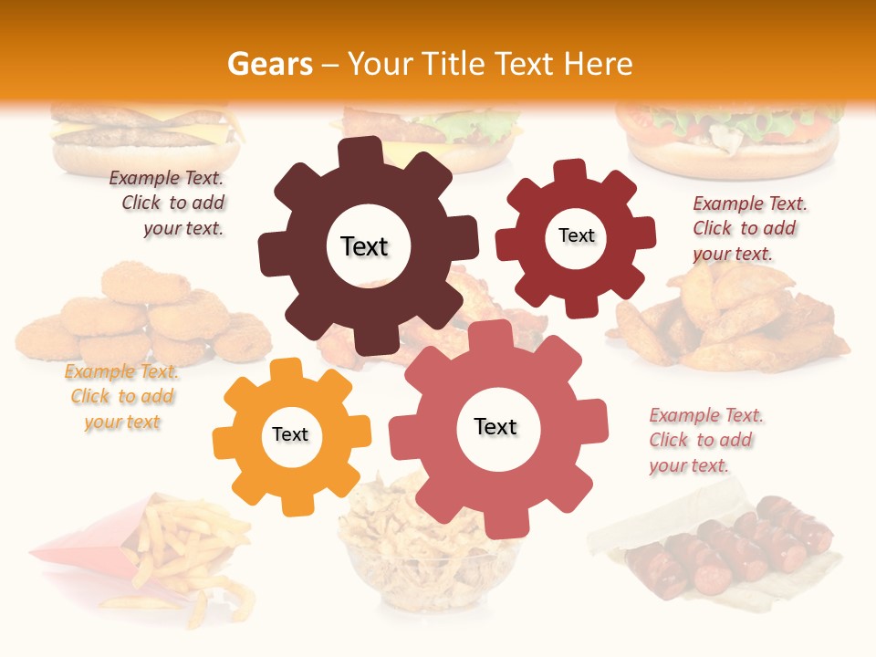 Huge Pizza Fried PowerPoint Template