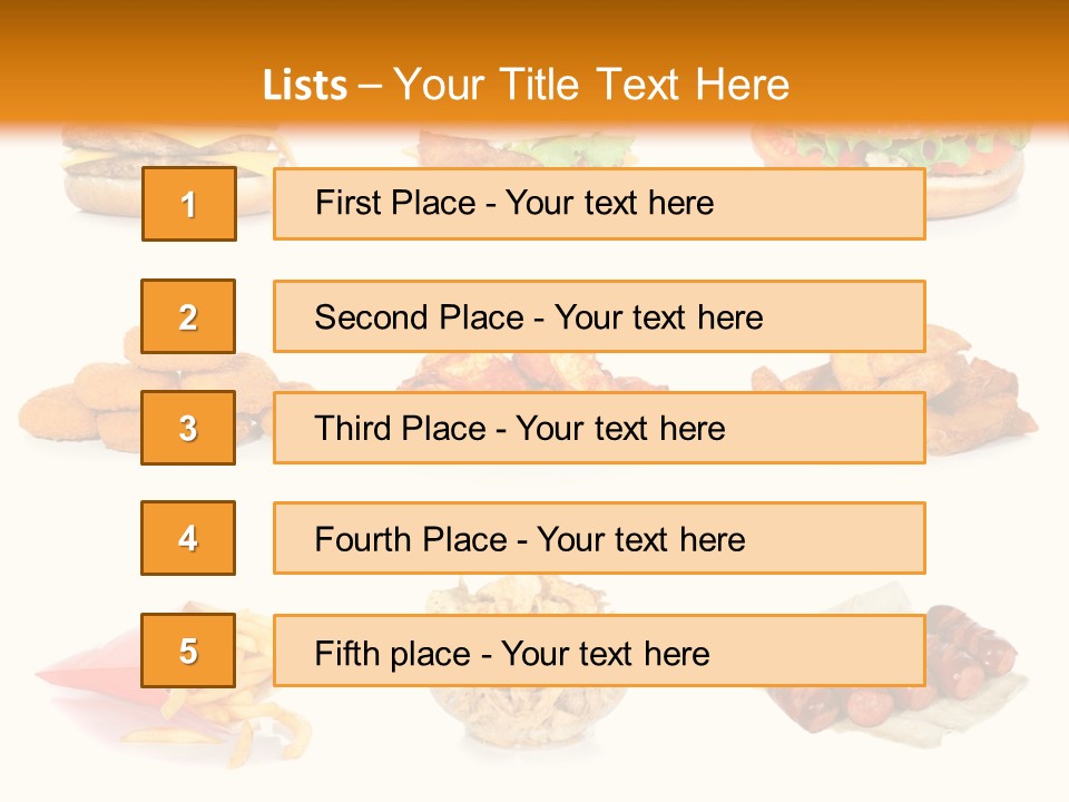 Huge Pizza Fried PowerPoint Template