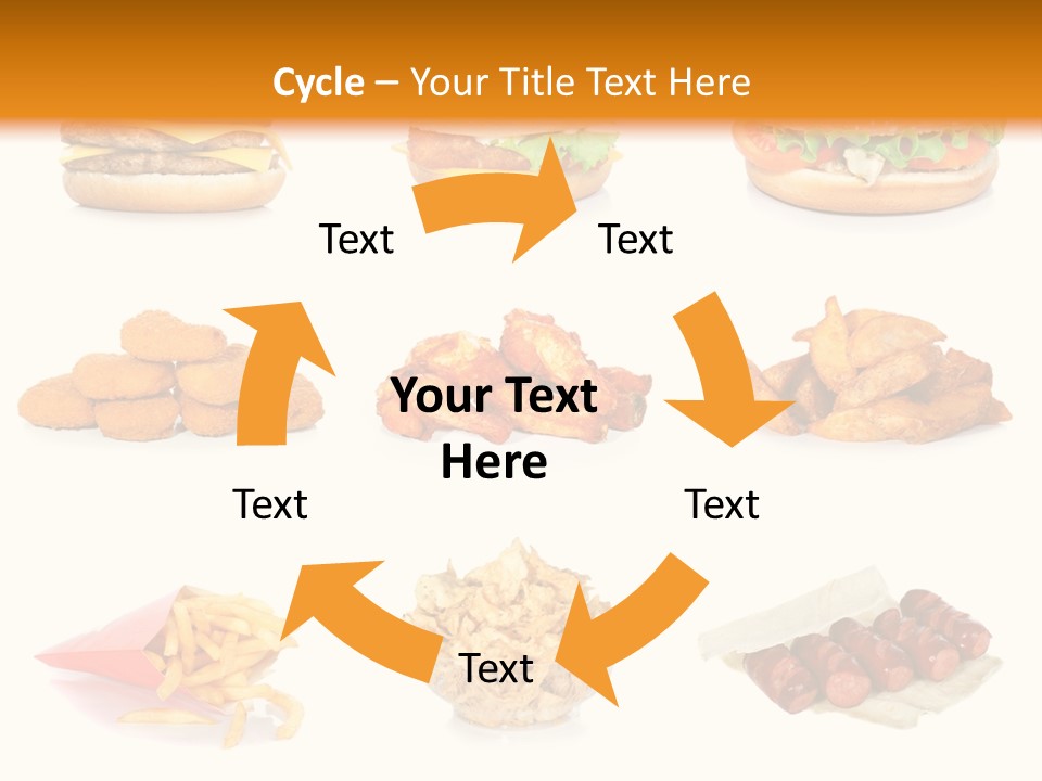 Huge Pizza Fried PowerPoint Template