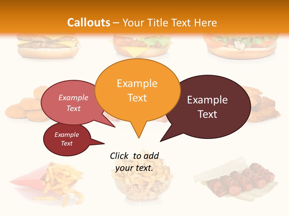 Huge Pizza Fried PowerPoint Template