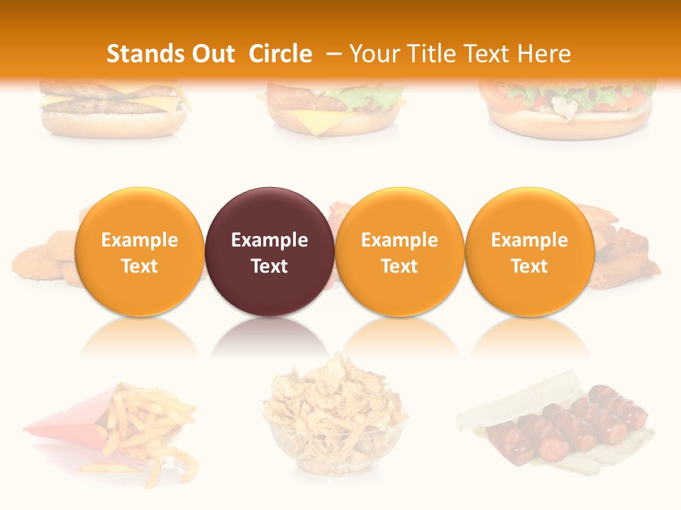 Huge Pizza Fried PowerPoint Template