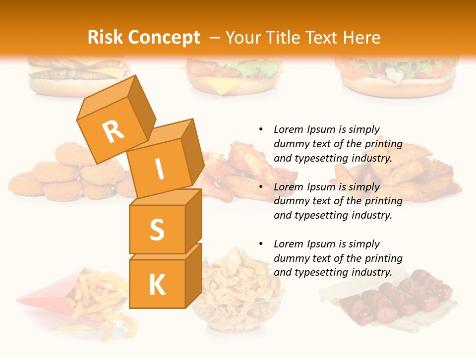 Huge Pizza Fried PowerPoint Template