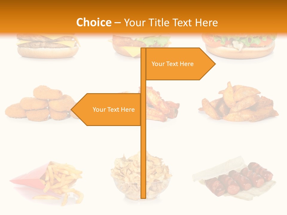 Huge Pizza Fried PowerPoint Template