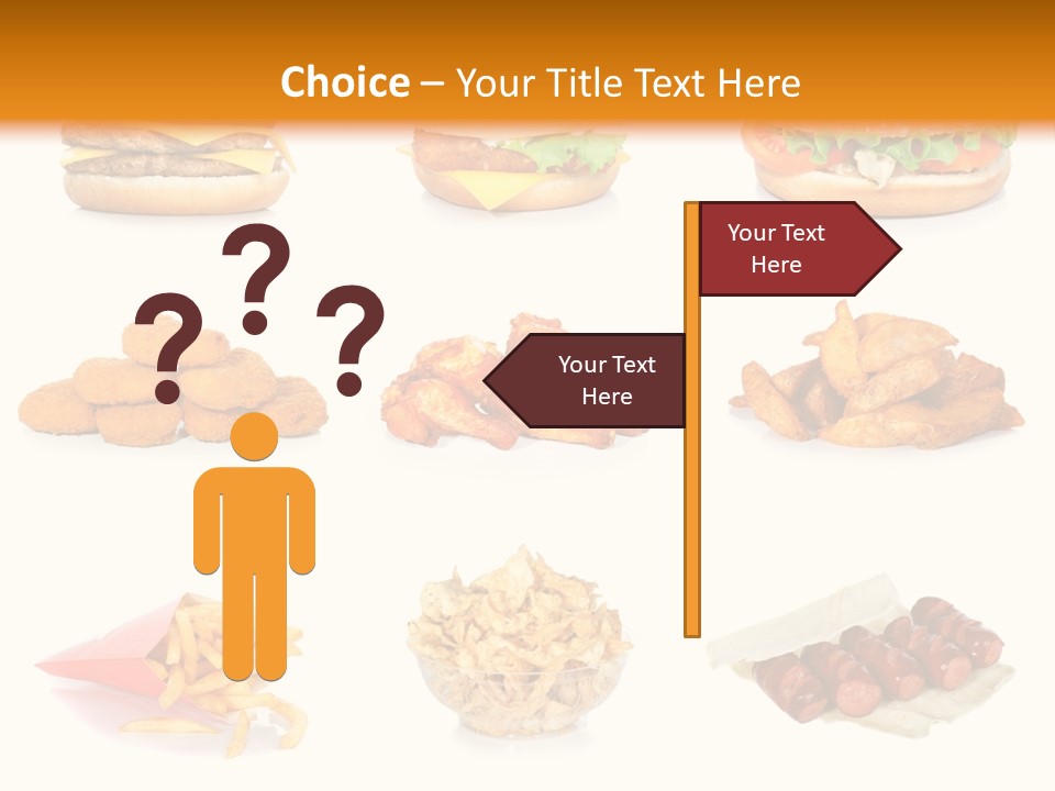 Huge Pizza Fried PowerPoint Template