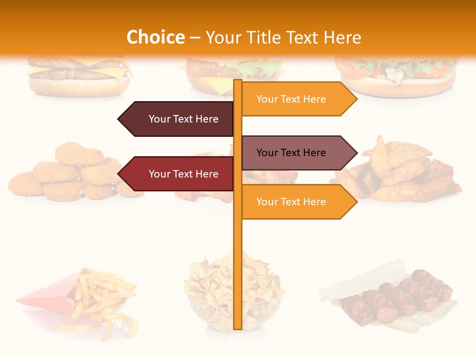 Huge Pizza Fried PowerPoint Template