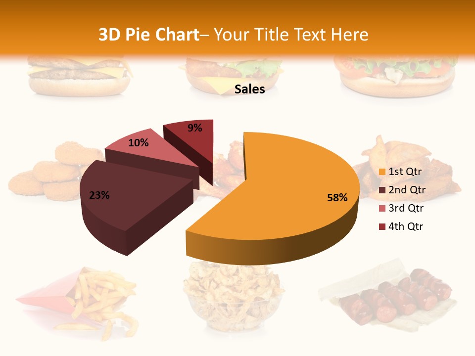 Huge Pizza Fried PowerPoint Template