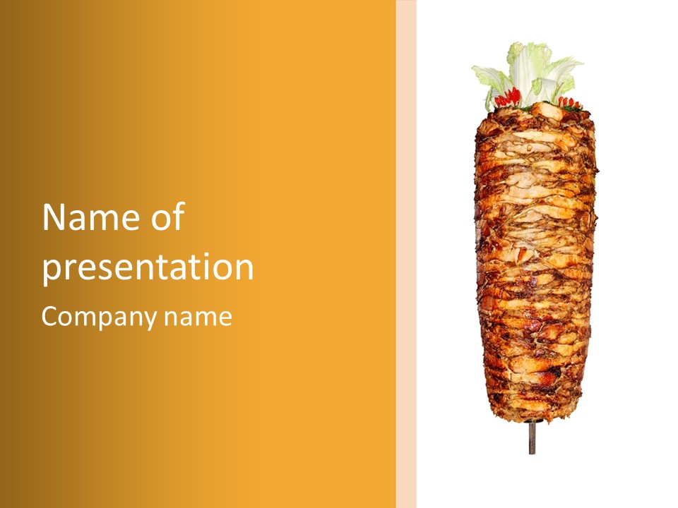 Beef Meat Shawarma PowerPoint Template