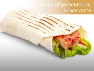 Burrito Tortilla Chopped PowerPoint Template