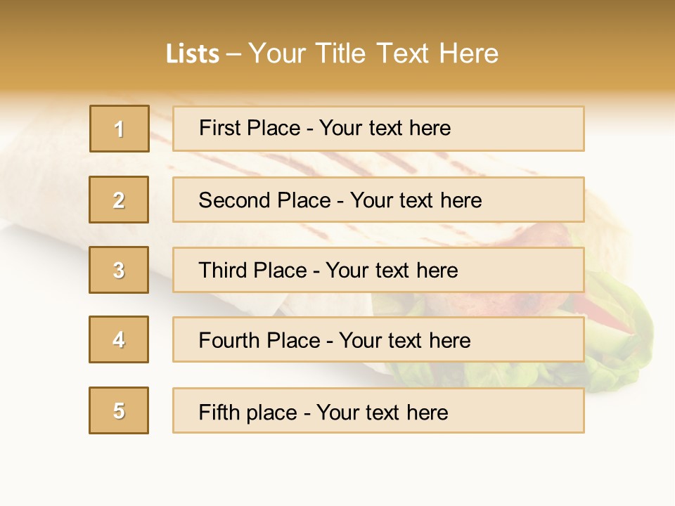 Burrito Tortilla Chopped PowerPoint Template
