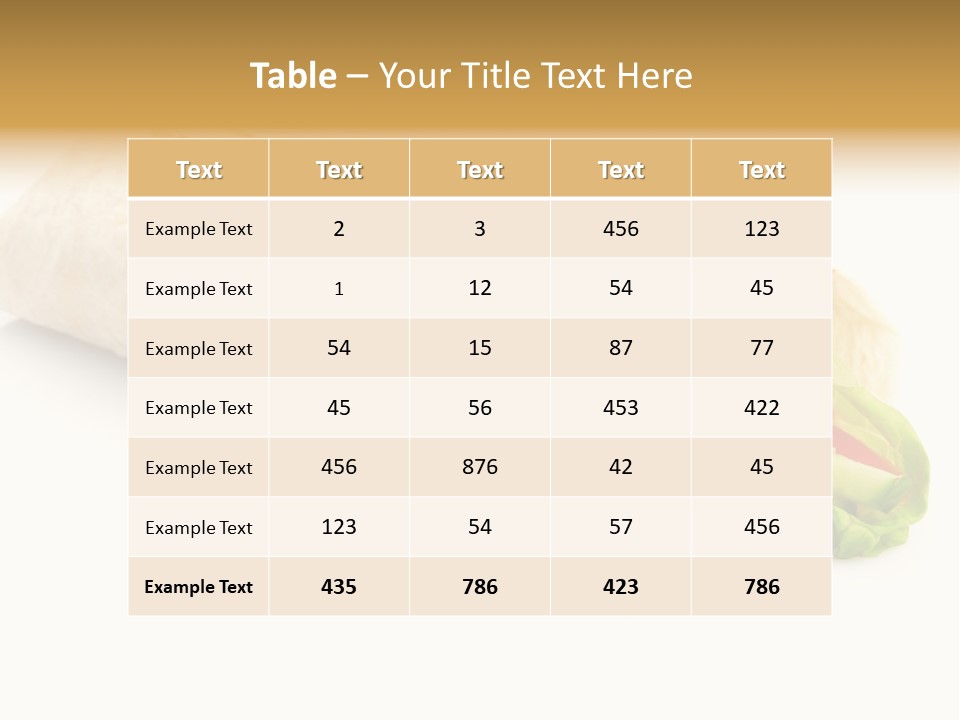 Burrito Tortilla Chopped PowerPoint Template