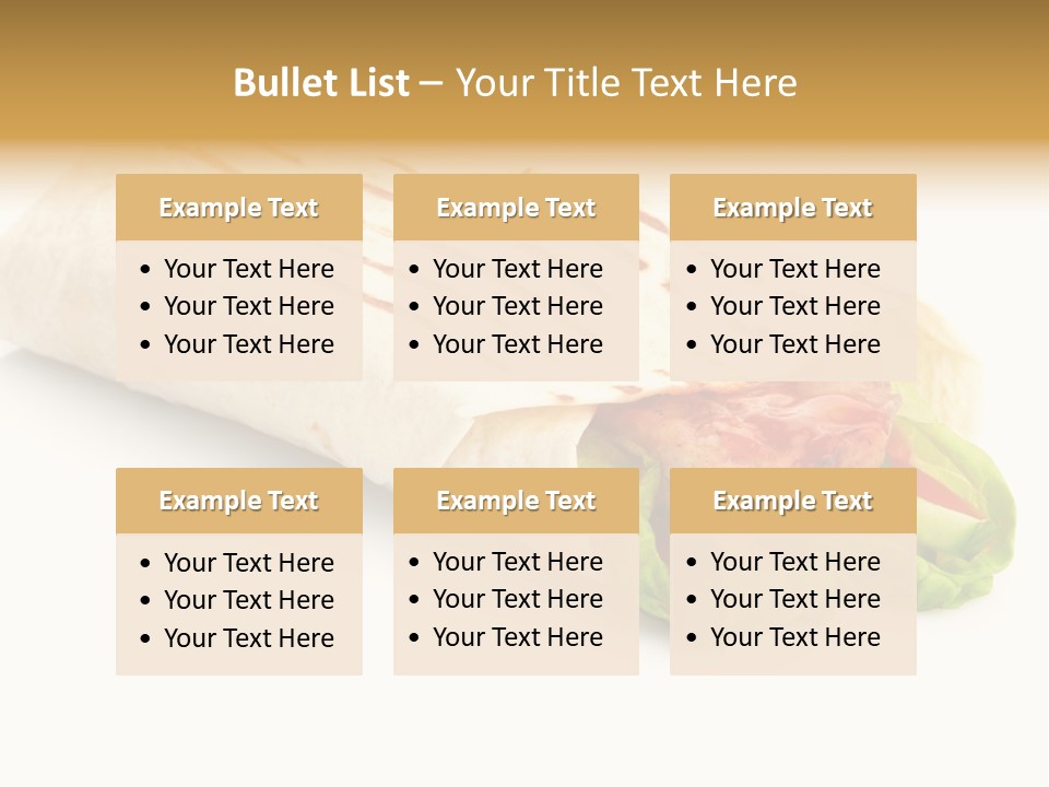 Burrito Tortilla Chopped PowerPoint Template