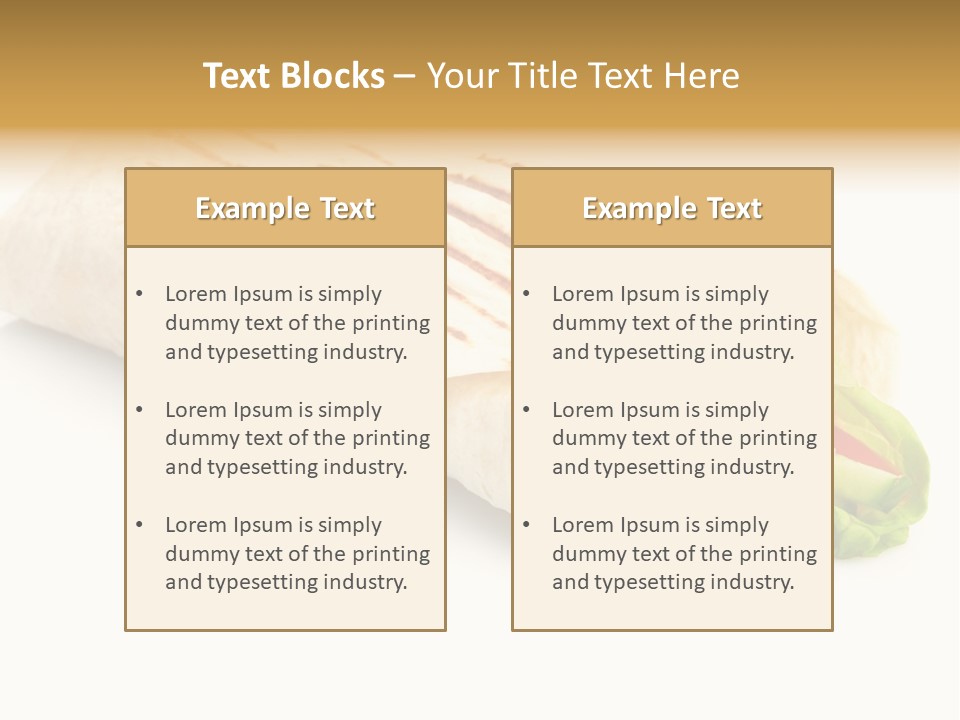 Burrito Tortilla Chopped PowerPoint Template