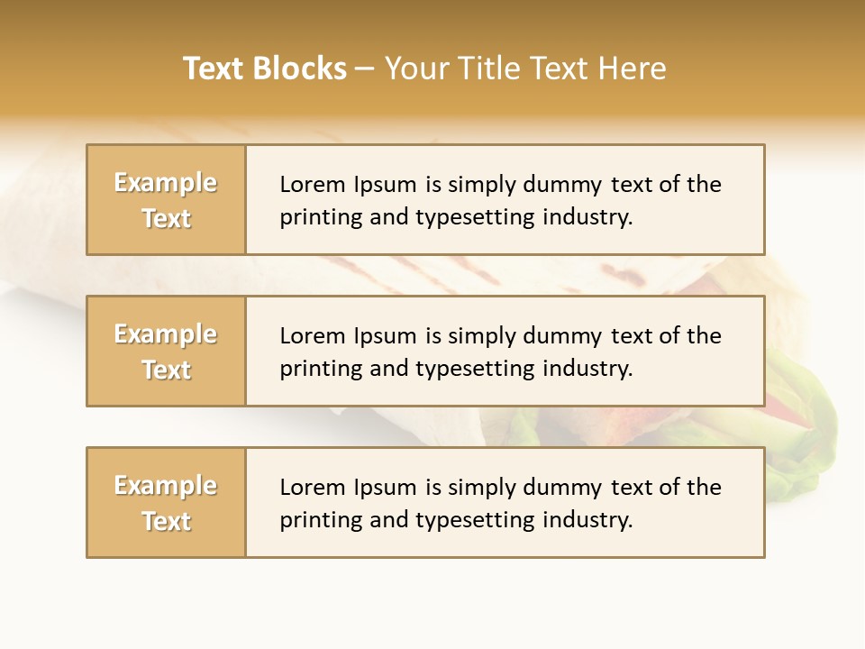 Burrito Tortilla Chopped PowerPoint Template