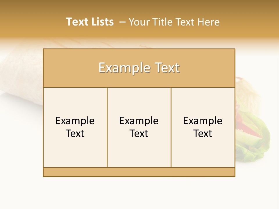 Burrito Tortilla Chopped PowerPoint Template